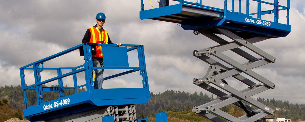 Scissor Lifts, Boom Lifts, manlift rental, Genie scissor lifts, Grove